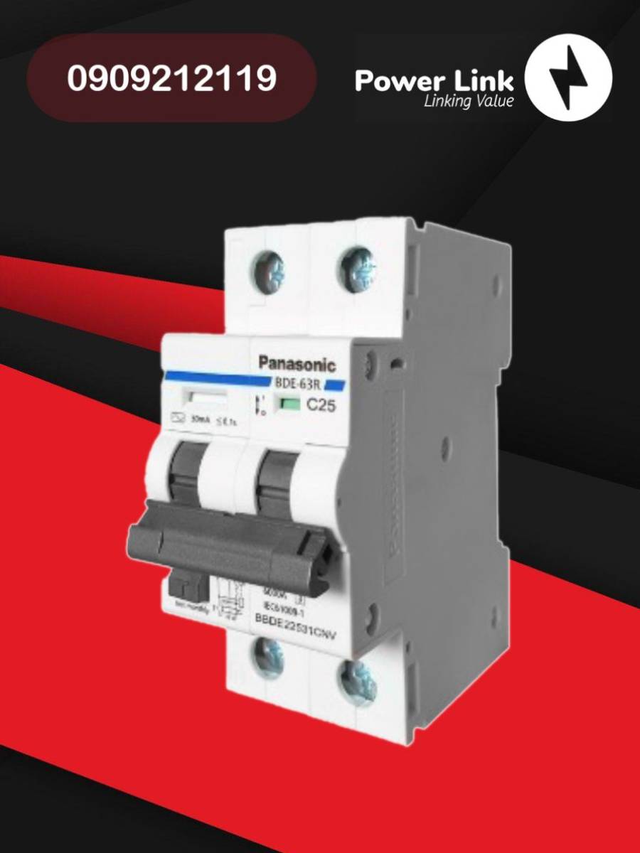 BBDE22531CNV Cầu dao tép chống giật 2P, 25A